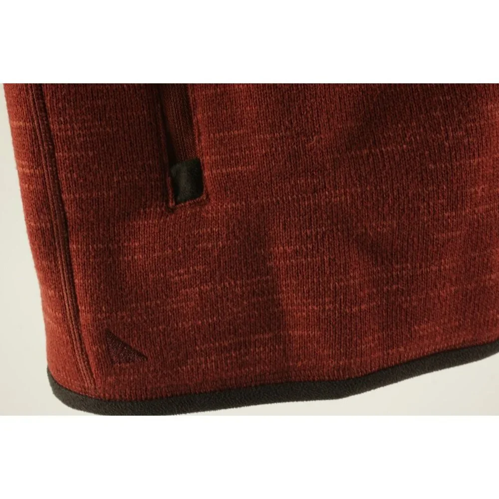 UNTUCKit Kezoh Full Zip Fleece Sweater Men’s XL Comfort Stretch Soft Red Heather